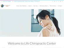 Tablet Screenshot of lifechirocenter.com